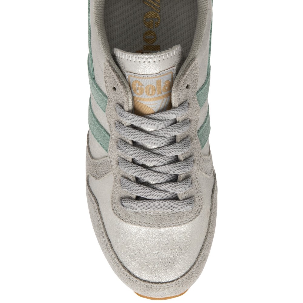 Gola Classics Women's Daytona Blaze Sneakers - Silver/Green Mist/Feather Grey