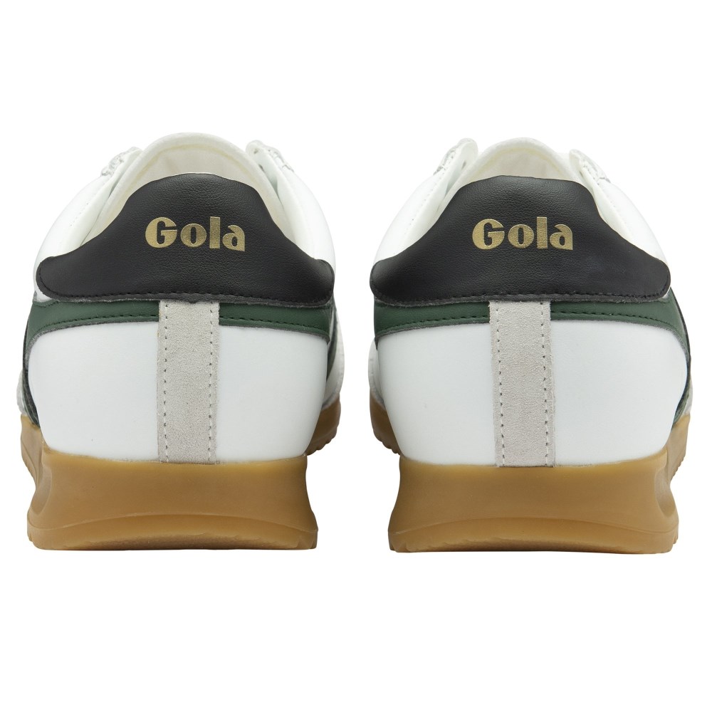 Gola Classics Men's Torpedo Leather Sneakers - White/Evergreen/Black