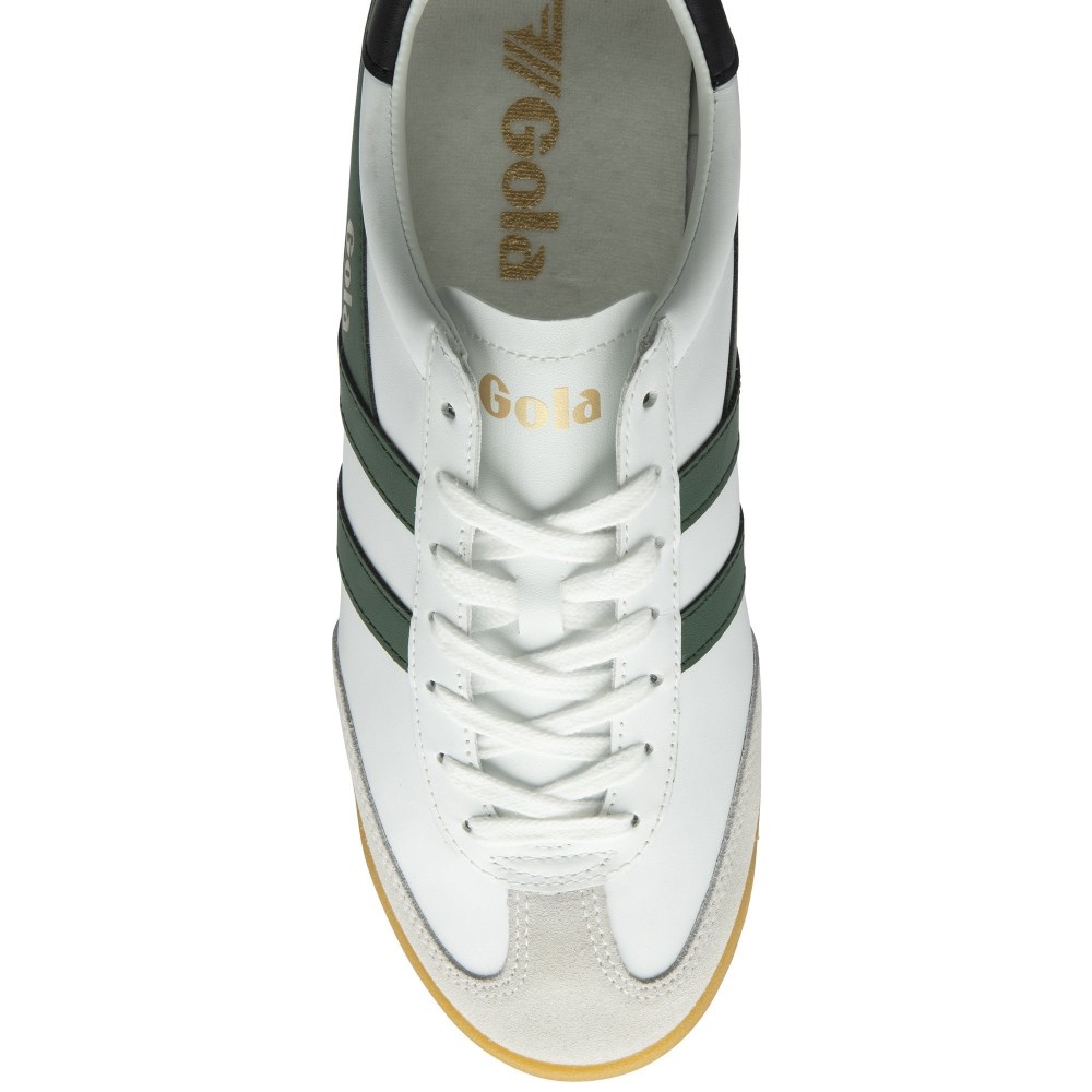 Gola Classics Men's Torpedo Leather Sneakers - White/Evergreen/Black