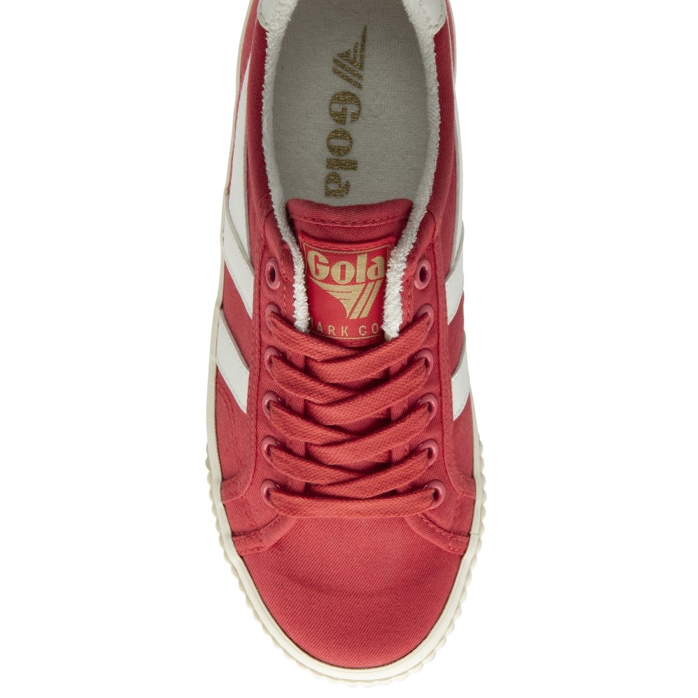 Vegan Gola Classics Women's Tennis Mark Cox Sneakers - Coral/Off White