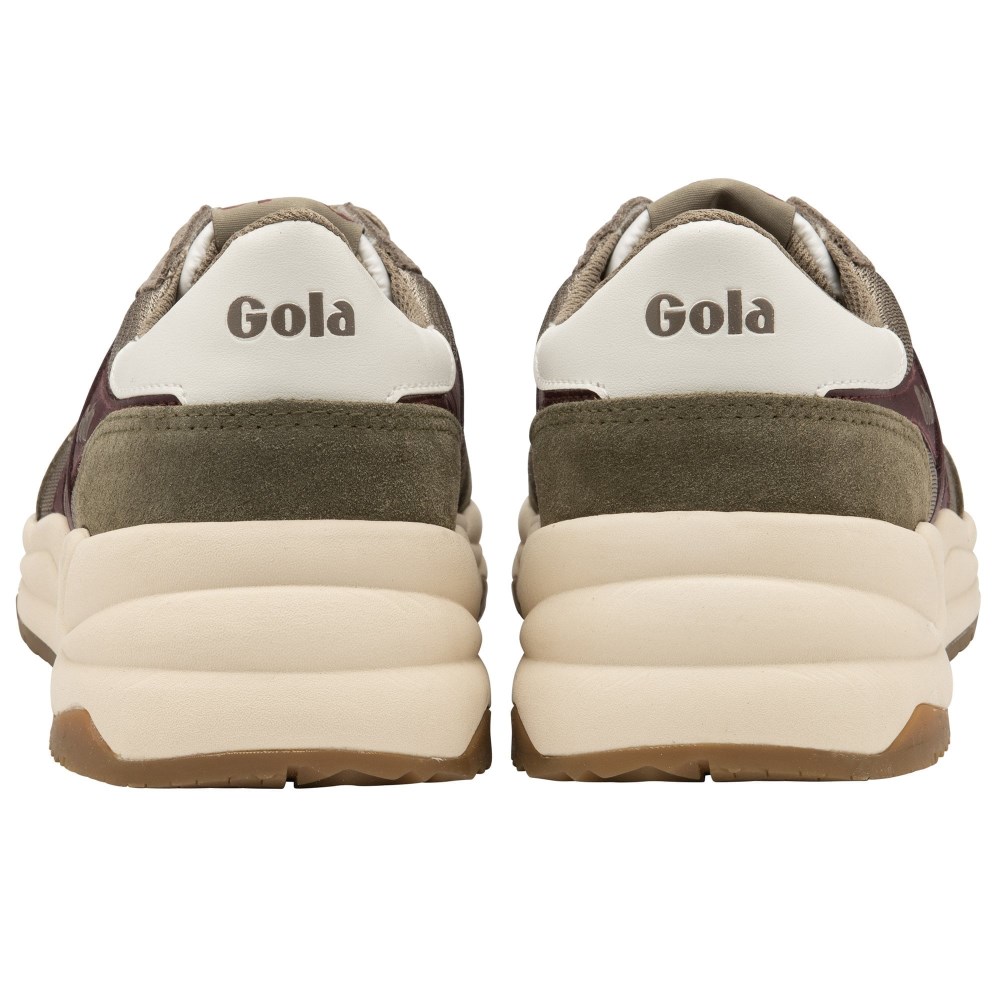Gola Classics Men's Jupiter Sneakers - Rhino/Khaki/Burgundy