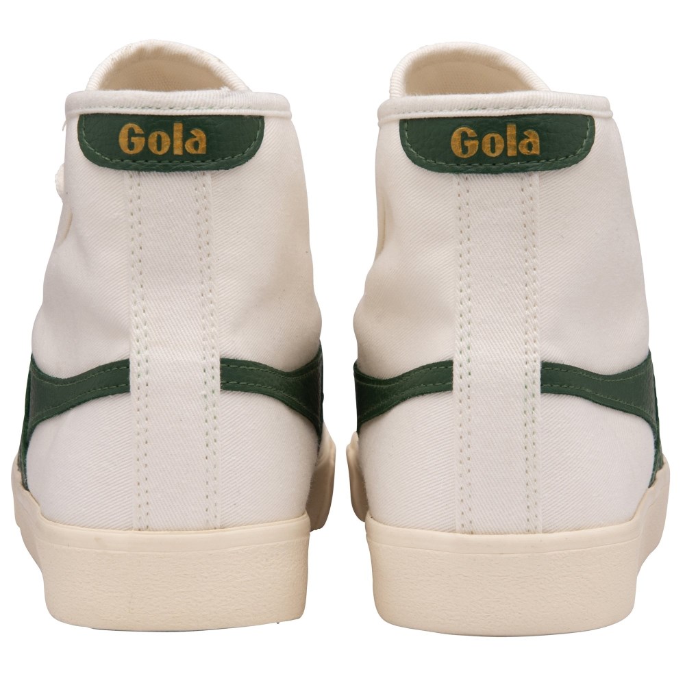 Gola Classics Women's Tennis Mark Cox High Sneakers - Off White/Dark Green