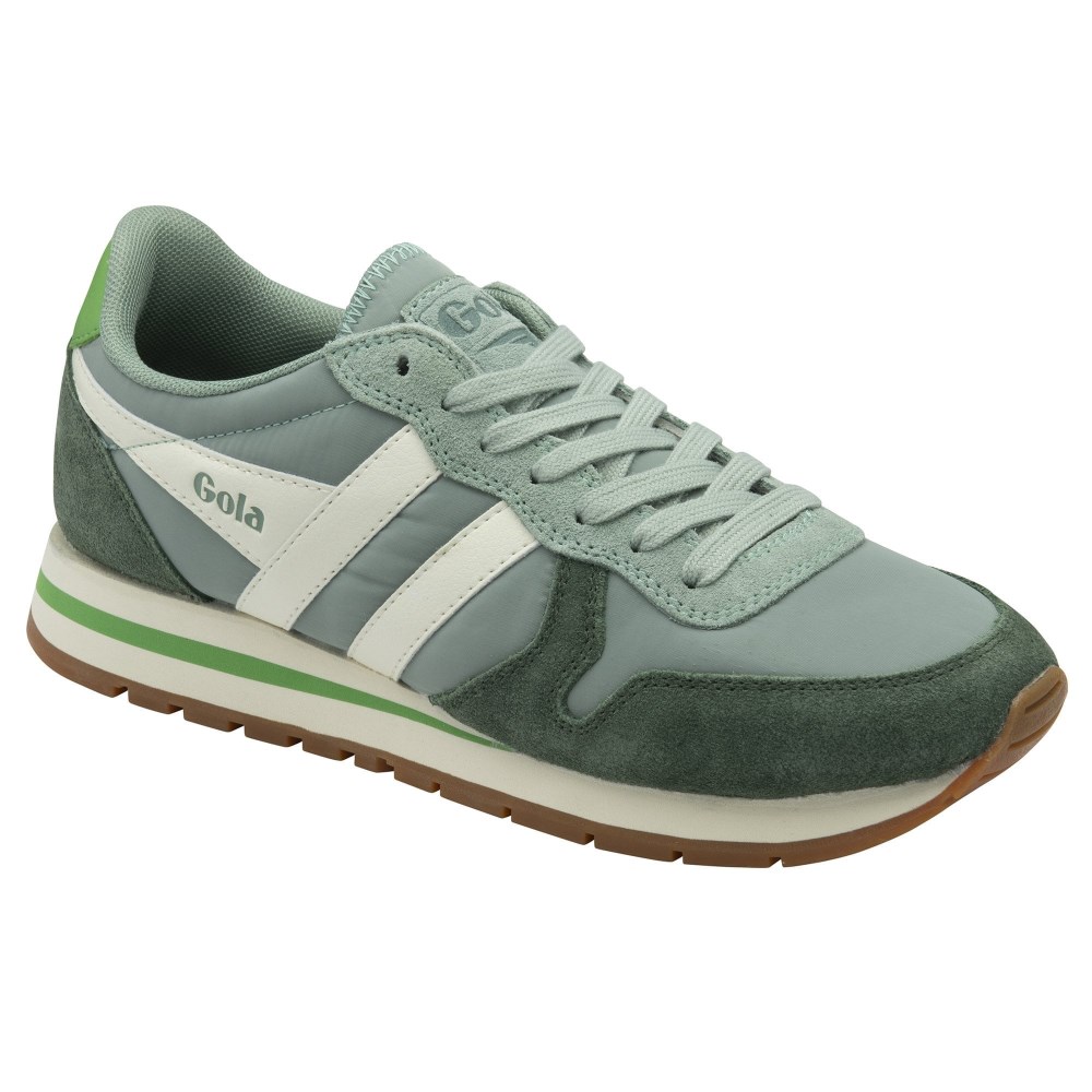 Gola Classics Women's Daytona Chute Sneakers - Green Mist/Evergreen/Off White
