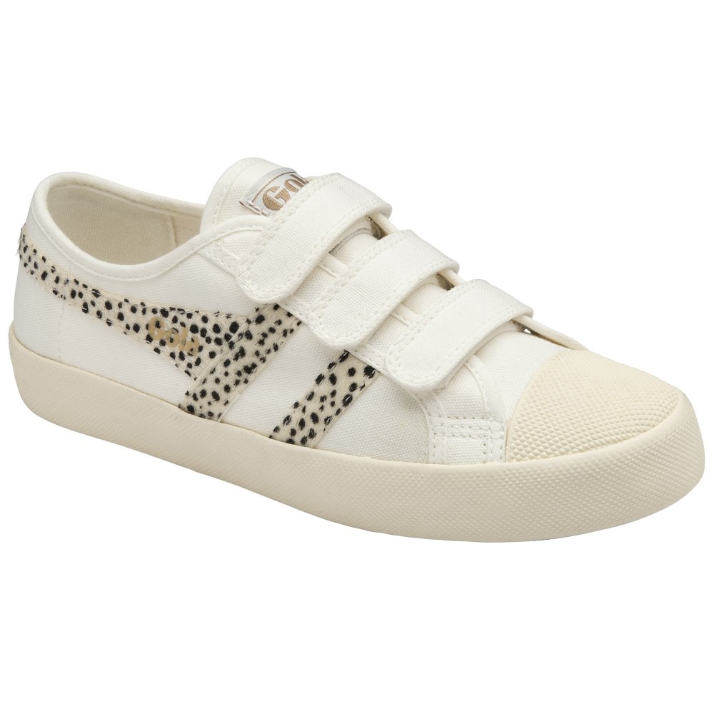 Vegan Gola Classics Women's Coaster Safari Strap - Off White/Cheetah