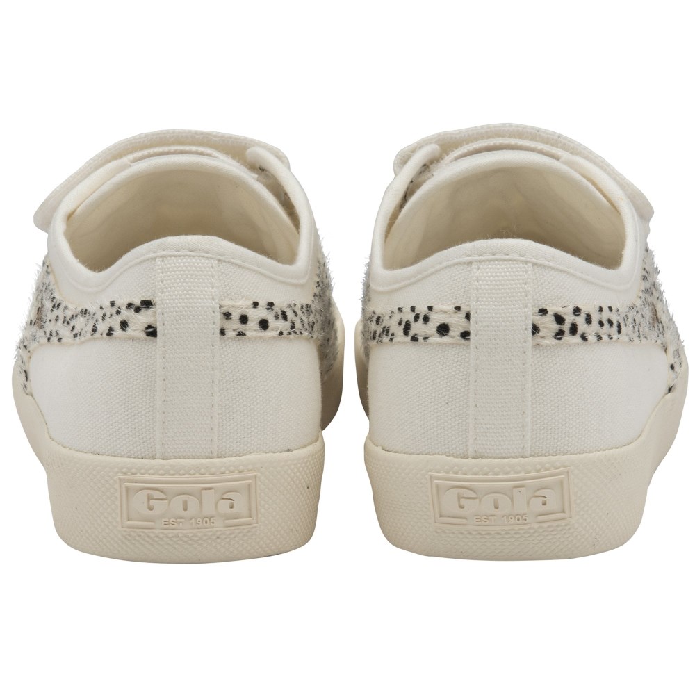 Vegan Gola Classics Women's Coaster Safari Strap - Off White/Cheetah