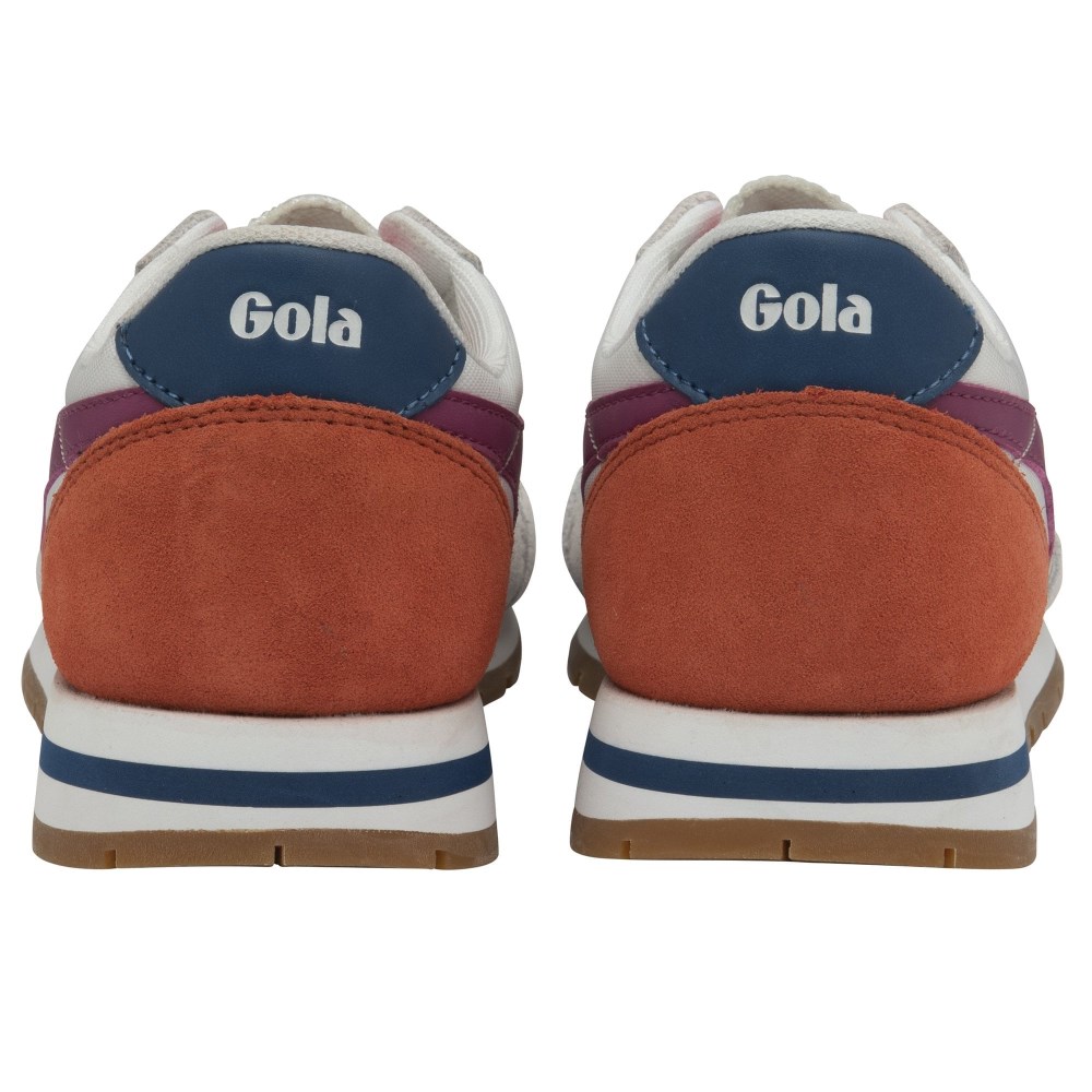 Gola Classics Women's Daytona Sneakers - White/Hot Fuchsia/Marine Blue