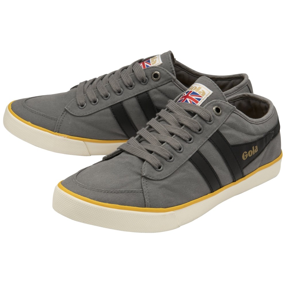 Vegan Gola Classics Men's Comet Plimsoll Sneakers - Ash/Black/Sun