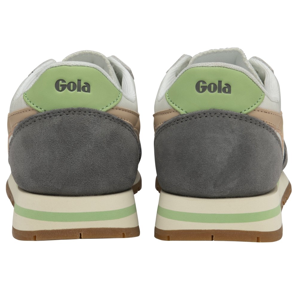 Gola Classics Women's Daytona Sneakers - White/Pearl Pink/Patina Green