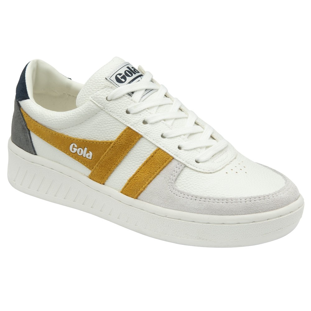 Gola Classics Women's Grandslam Trident Sneakers - White/Sun/Navy