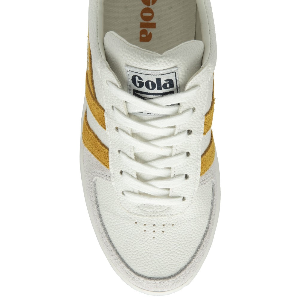 Gola Classics Women's Grandslam Trident Sneakers - White/Sun/Navy