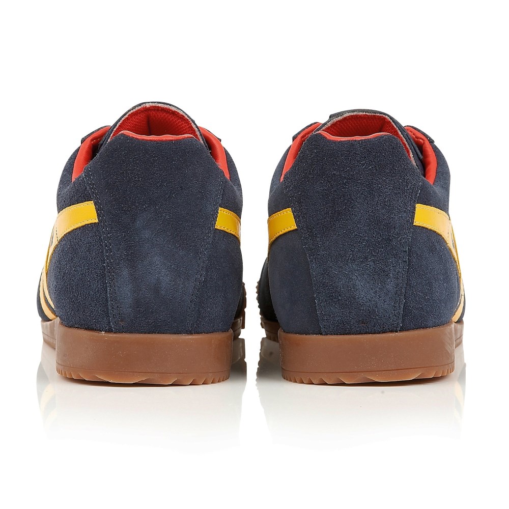 Gola Classics Women's Harrier Suede Sneakers - Navy/Sun/Red