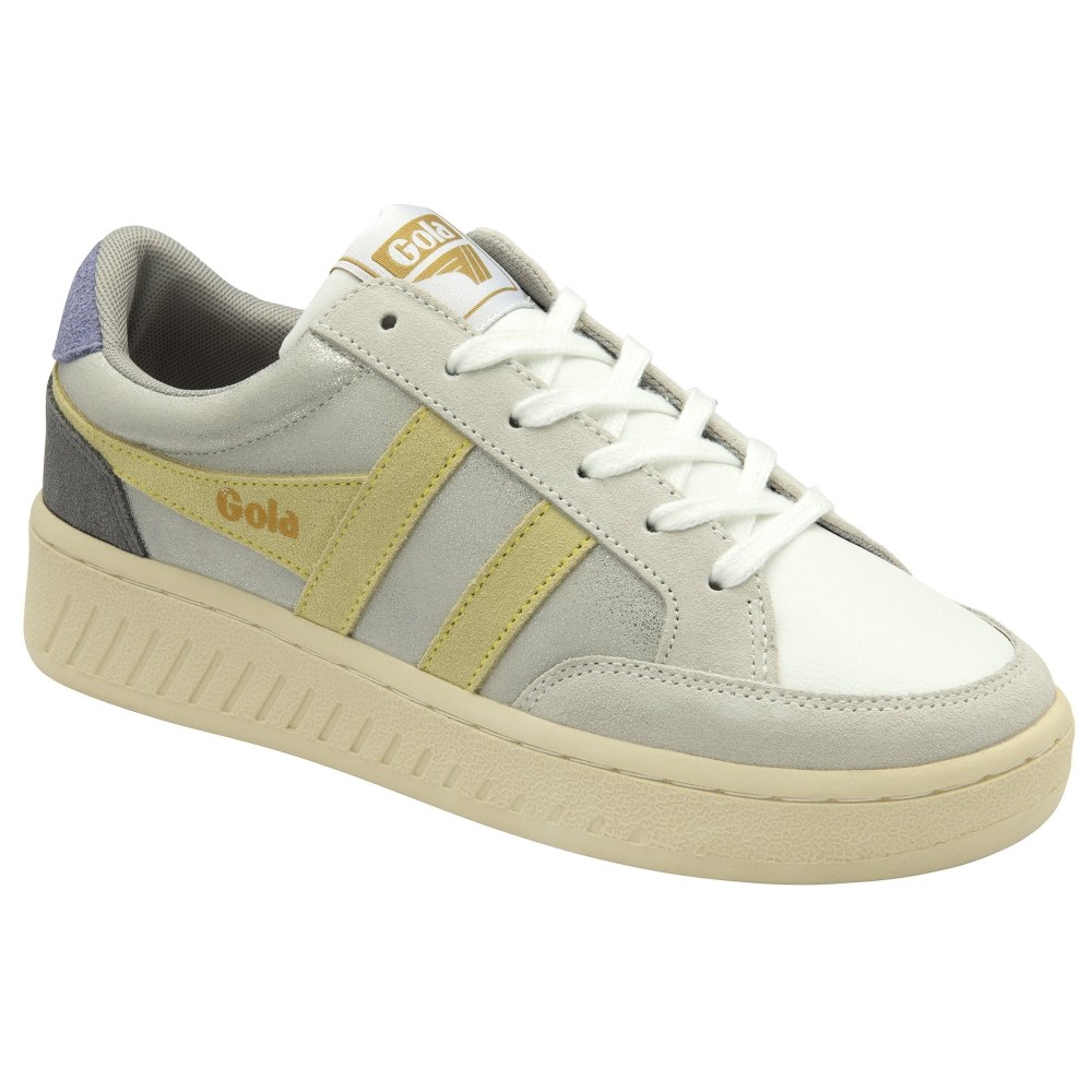 Gola Classics Women's Superslam Blaze Sneakers - Silver/Lemon/Lavender