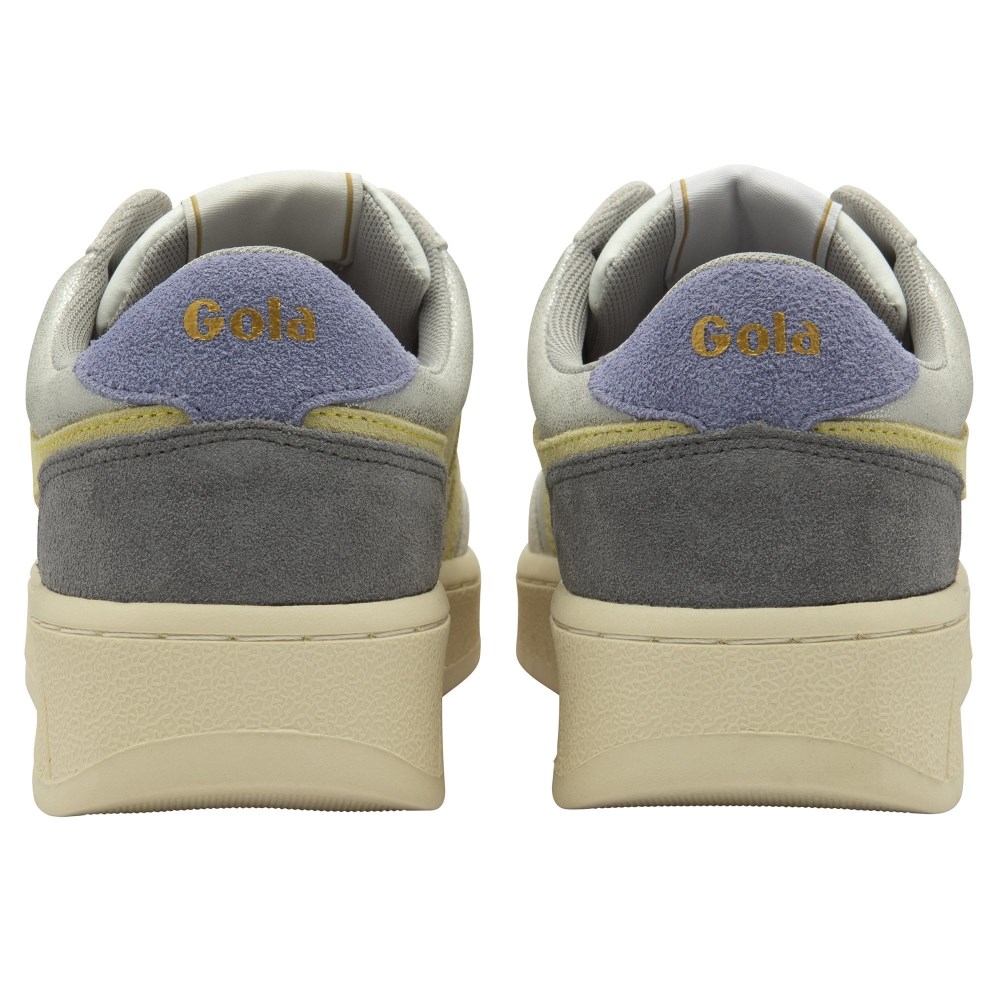 Gola Classics Women's Superslam Blaze Sneakers - Silver/Lemon/Lavender