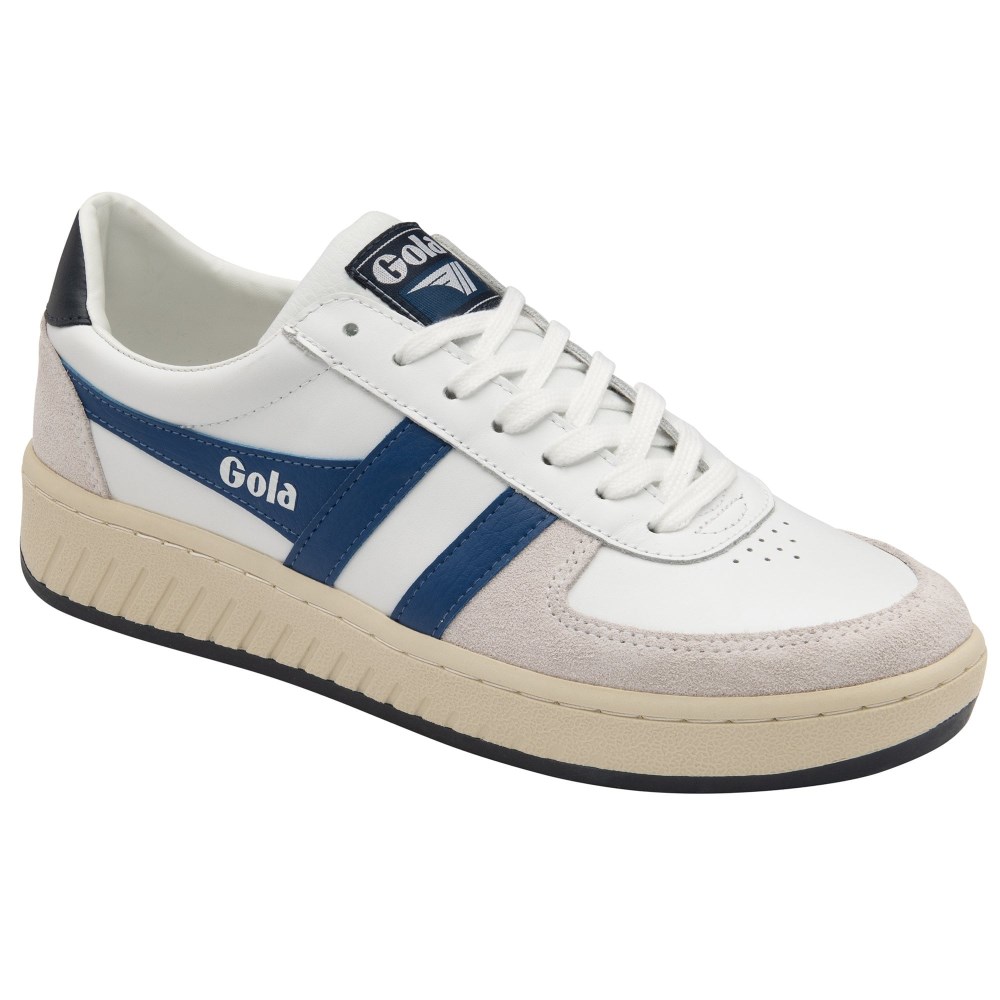 Gola Classics Men's Grandslam Classic Sneakers - White/Marine Blue/Navy