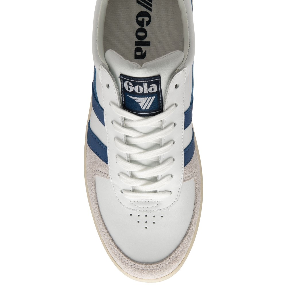 Gola Classics Men's Grandslam Classic Sneakers - White/Marine Blue/Navy