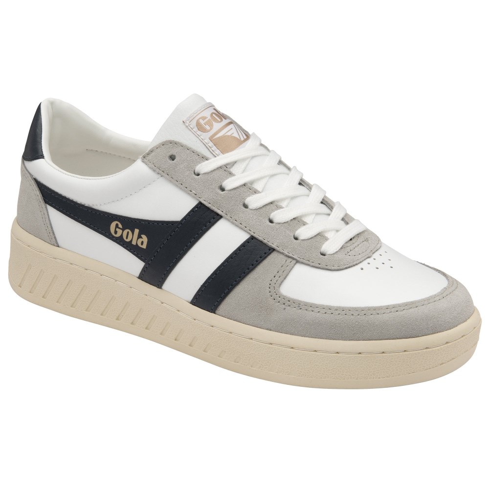 Gola Classics Men's Grandslam Quadrant Sneakers - White/Light Grey/Navy