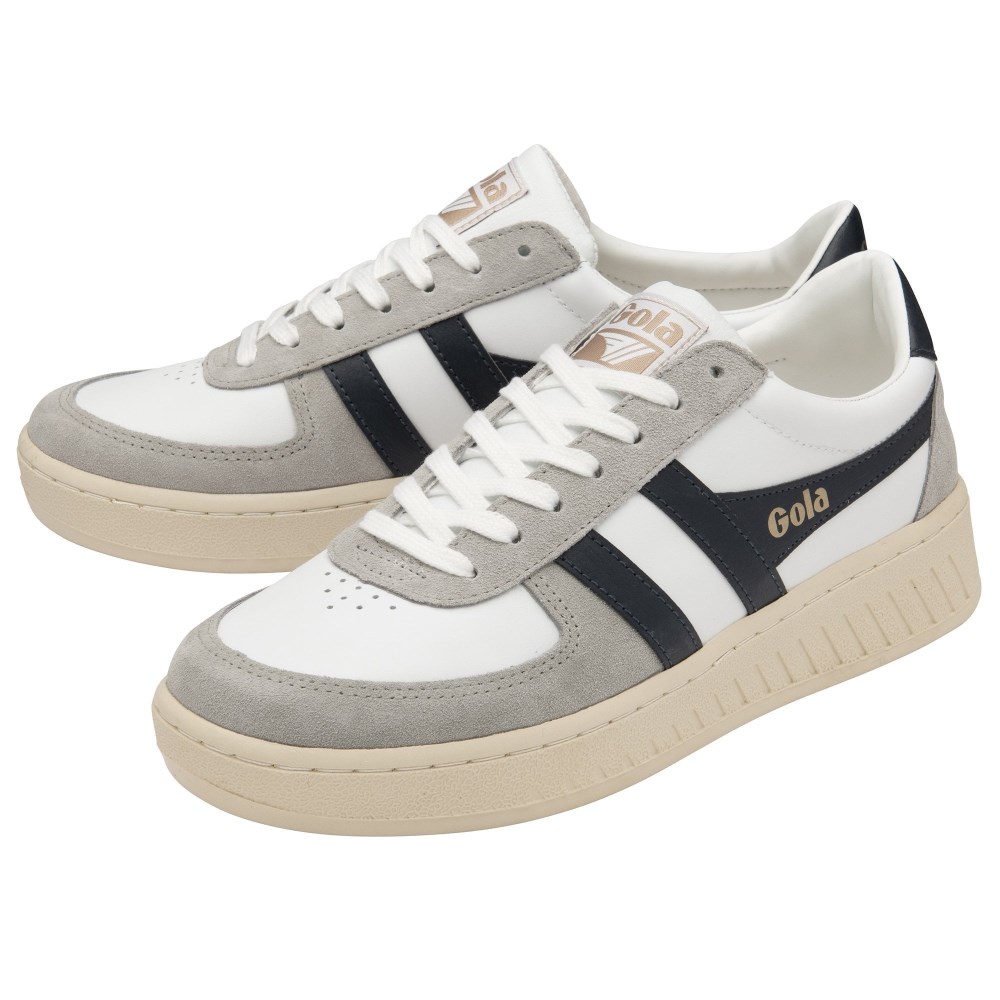 Gola Classics Men's Grandslam Quadrant Sneakers - White/Light Grey/Navy