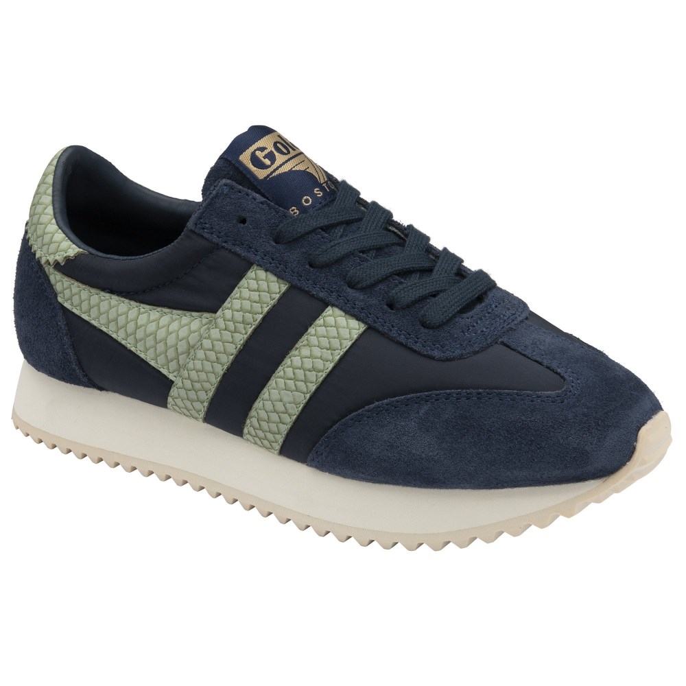 Gola Classics Women's Boston '78 Snake Sneakers - Navy/Sage