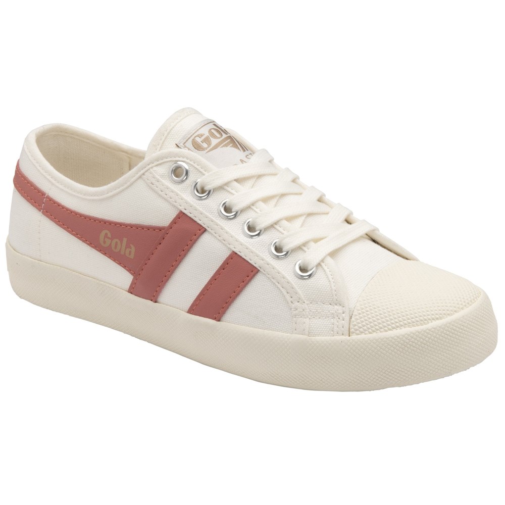 Vegan Gola Classics Women's Coaster - Off White/Coral Pink