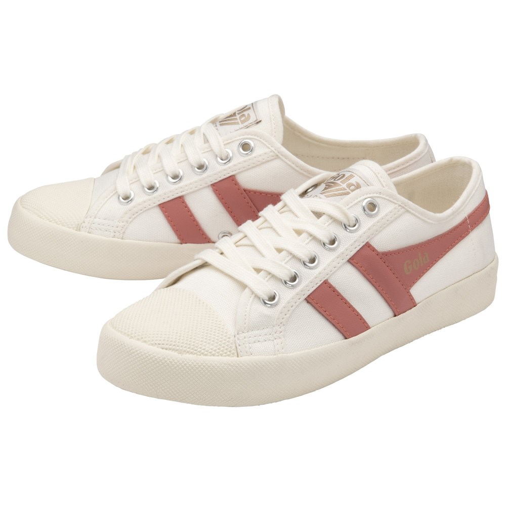 Vegan Gola Classics Women's Coaster - Off White/Coral Pink
