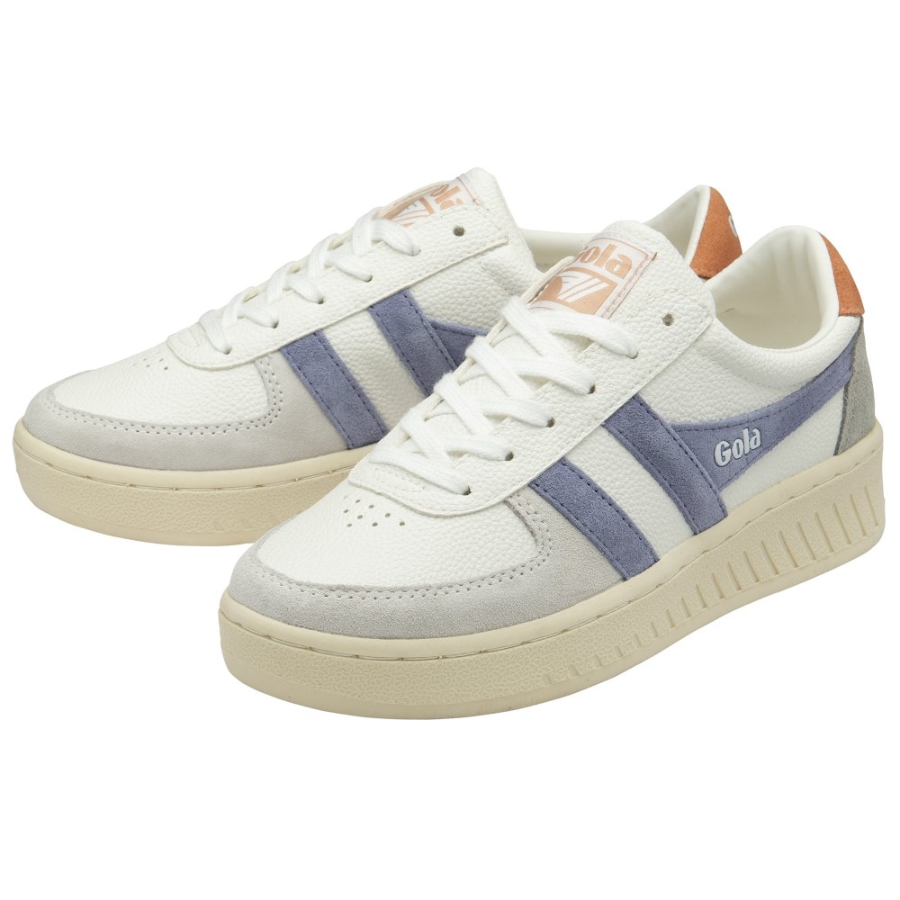Gola Classics Women's Grandslam Trident Sneakers - White/Lavender/Terracotta