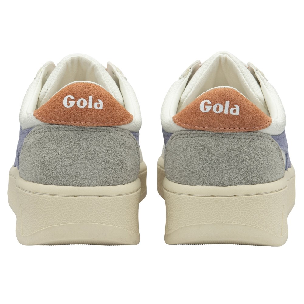 Gola Classics Women's Grandslam Trident Sneakers - White/Lavender/Terracotta
