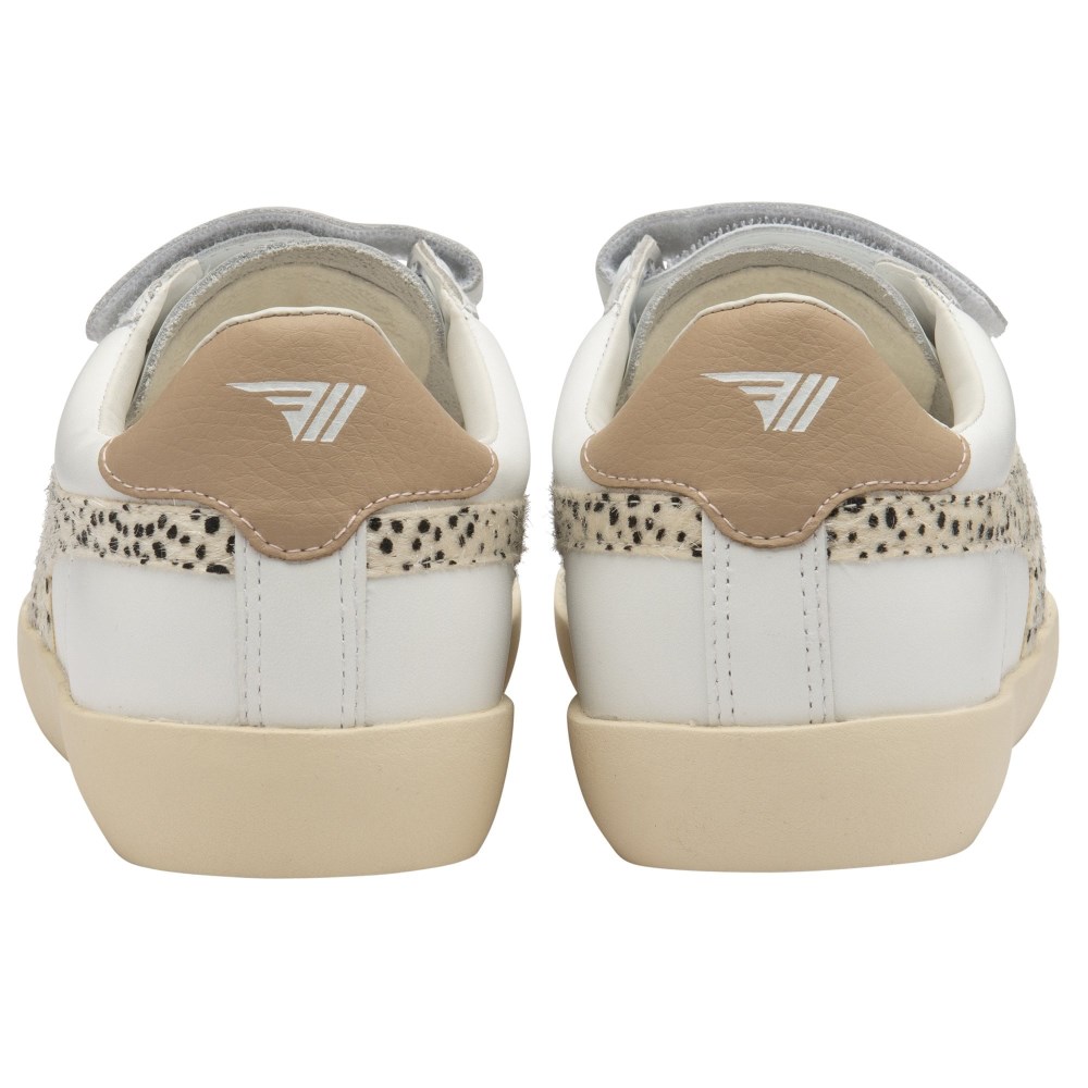 Gola Classics Women's Nova Strap Safari Sneakers - White/Cheetah/Nude