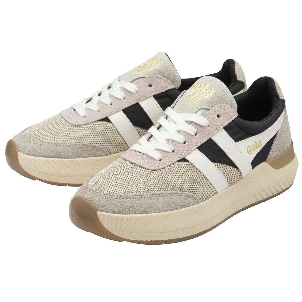 Gola Classics Women's Raven Sneakers - Wheat/Black/Feather Grey