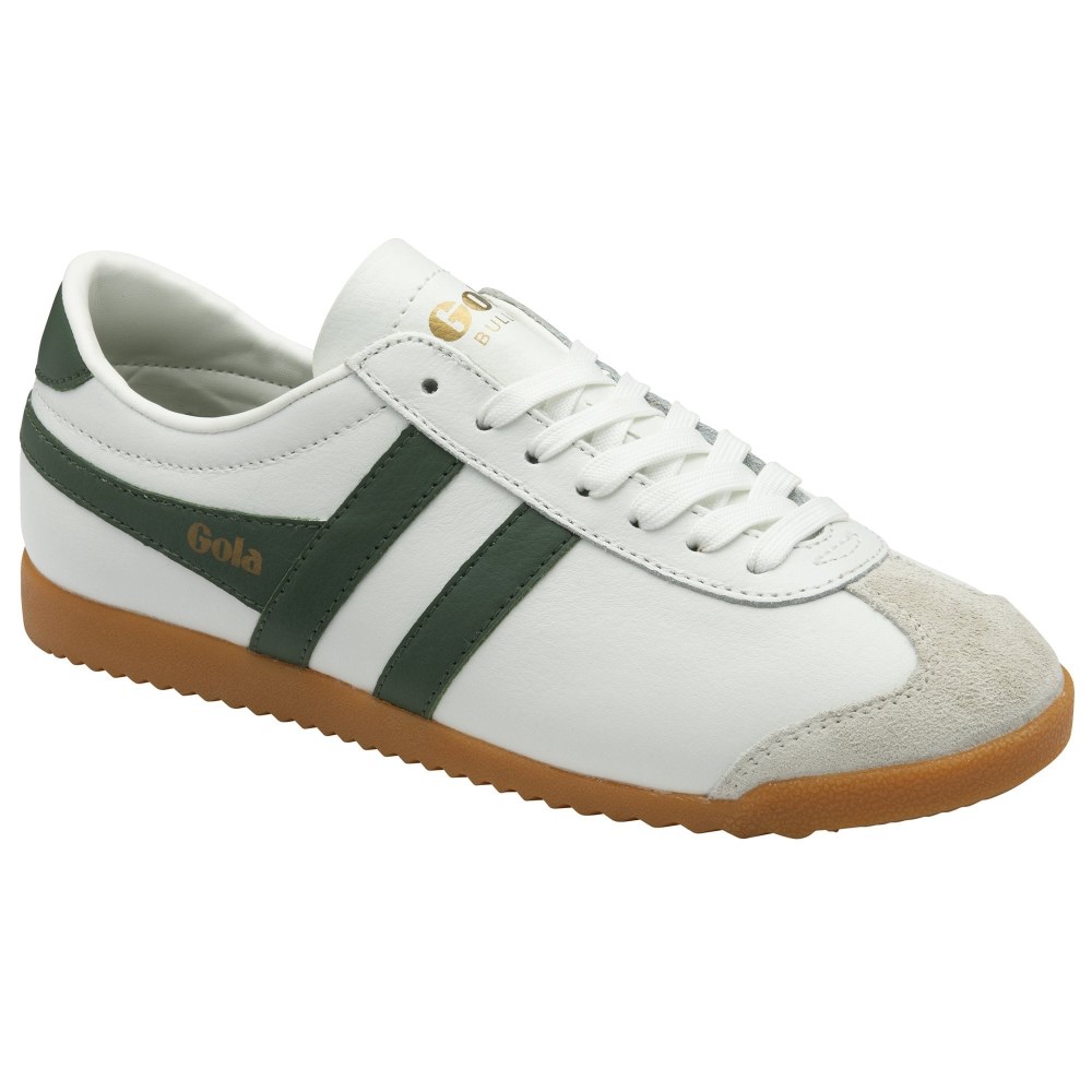 Gola Classics Women's Bullet Leather Sneakers - White/Evergreen/Gum