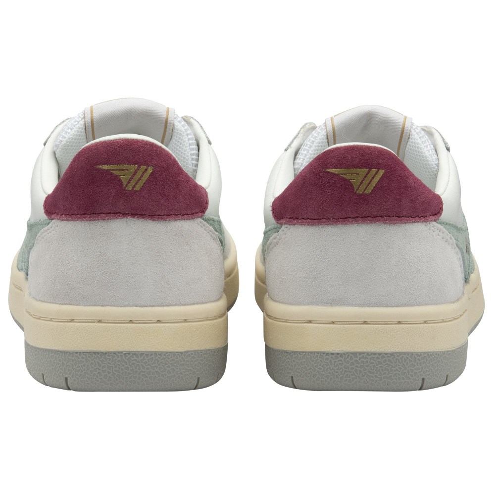 Gola Classics Women's Hawk Sneakers - White/Green Mist/Cerise/Light Grey