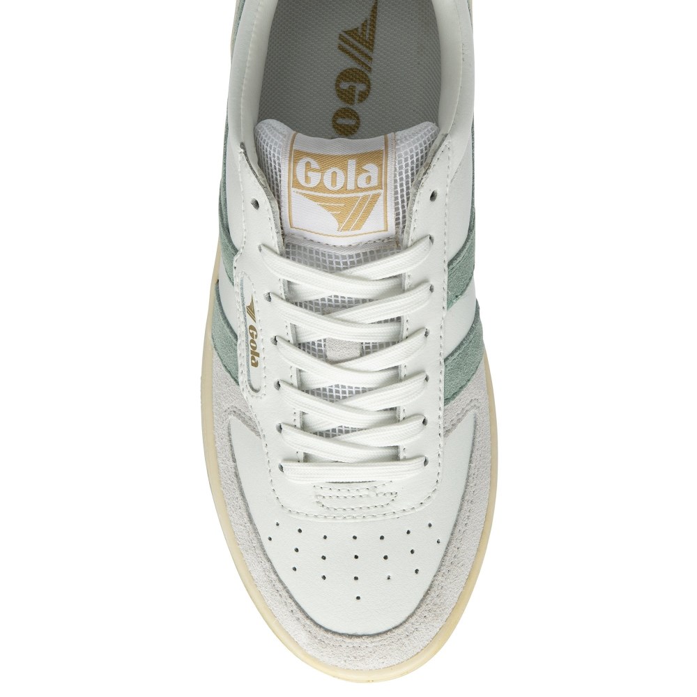 Gola Classics Women's Hawk Sneakers - White/Green Mist/Cerise/Light Grey