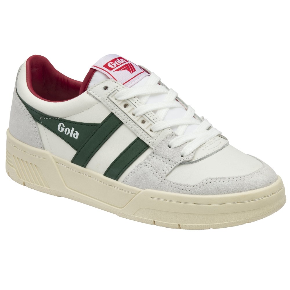 Gola Classics Women's Challenge '84 Sneakers - White/Evergreen/Raspberry