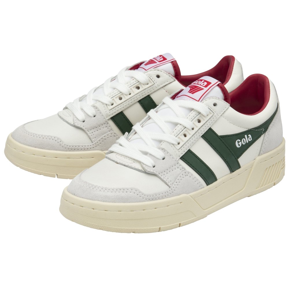 Gola Classics Women's Challenge '84 Sneakers - White/Evergreen/Raspberry