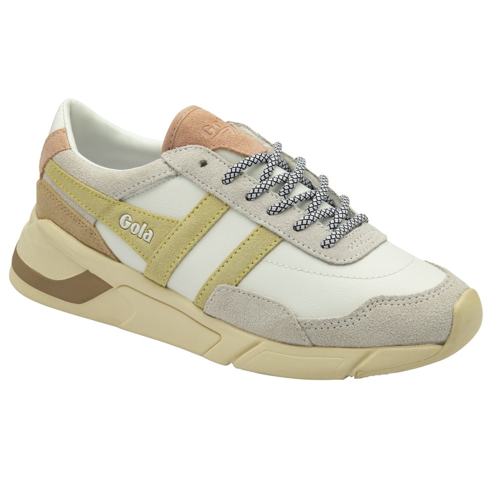 Gola Classics Women's Eclipse Pure Sneakers - White/Lemon/Pearl Pink