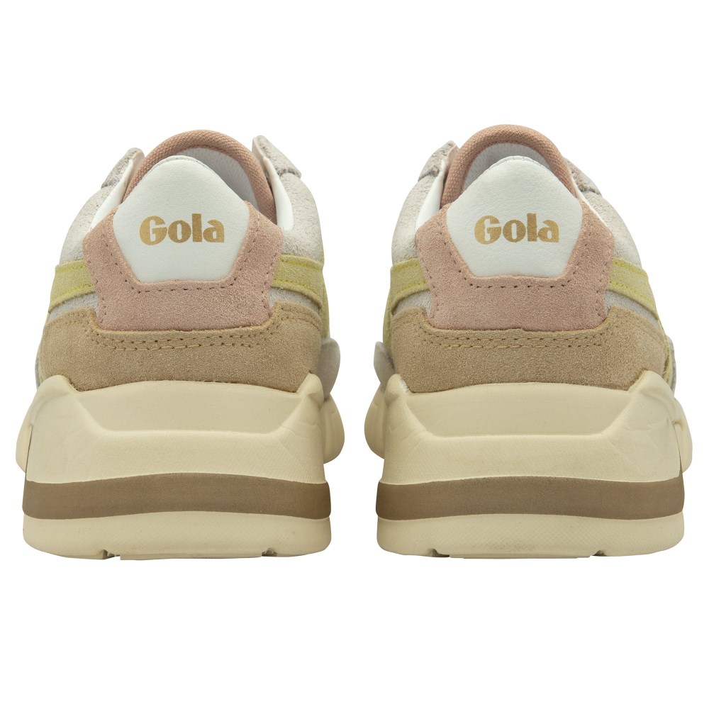 Gola Classics Women's Eclipse Pure Sneakers - White/Lemon/Pearl Pink