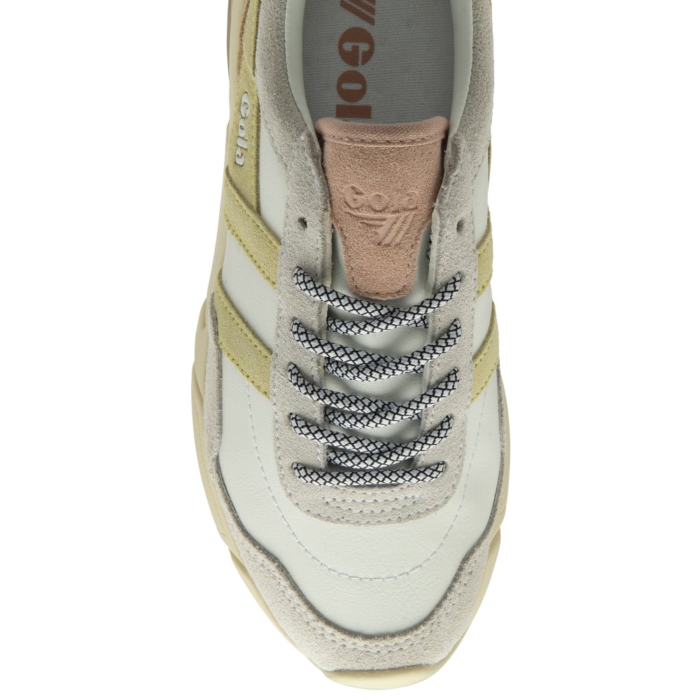 Gola Classics Women's Eclipse Pure Sneakers - White/Lemon/Pearl Pink