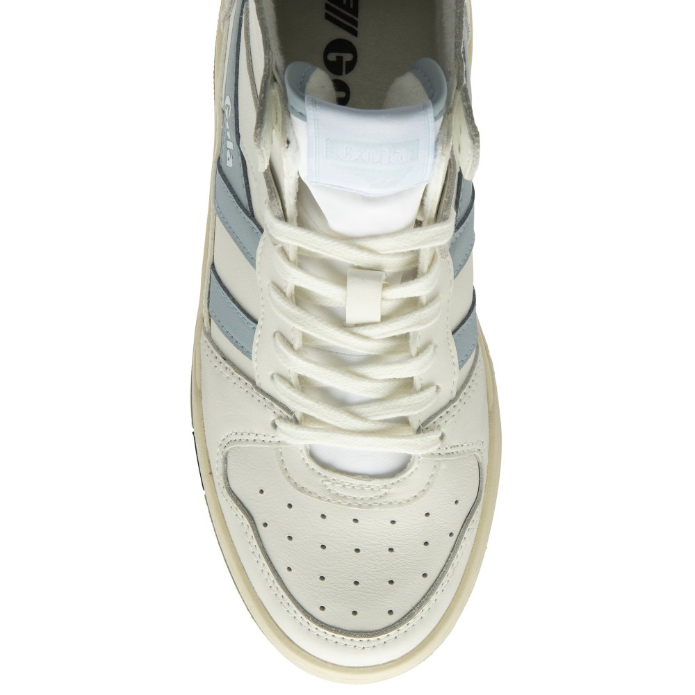 Gola Classics Women's Allcourt High Sneakers - White/Ice Blue