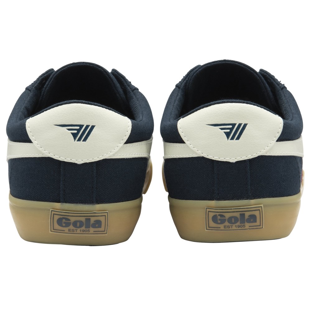 Vegan Gola Classics Men's Varsity Sneakers - Navy/Off White/Deep Red/Gum