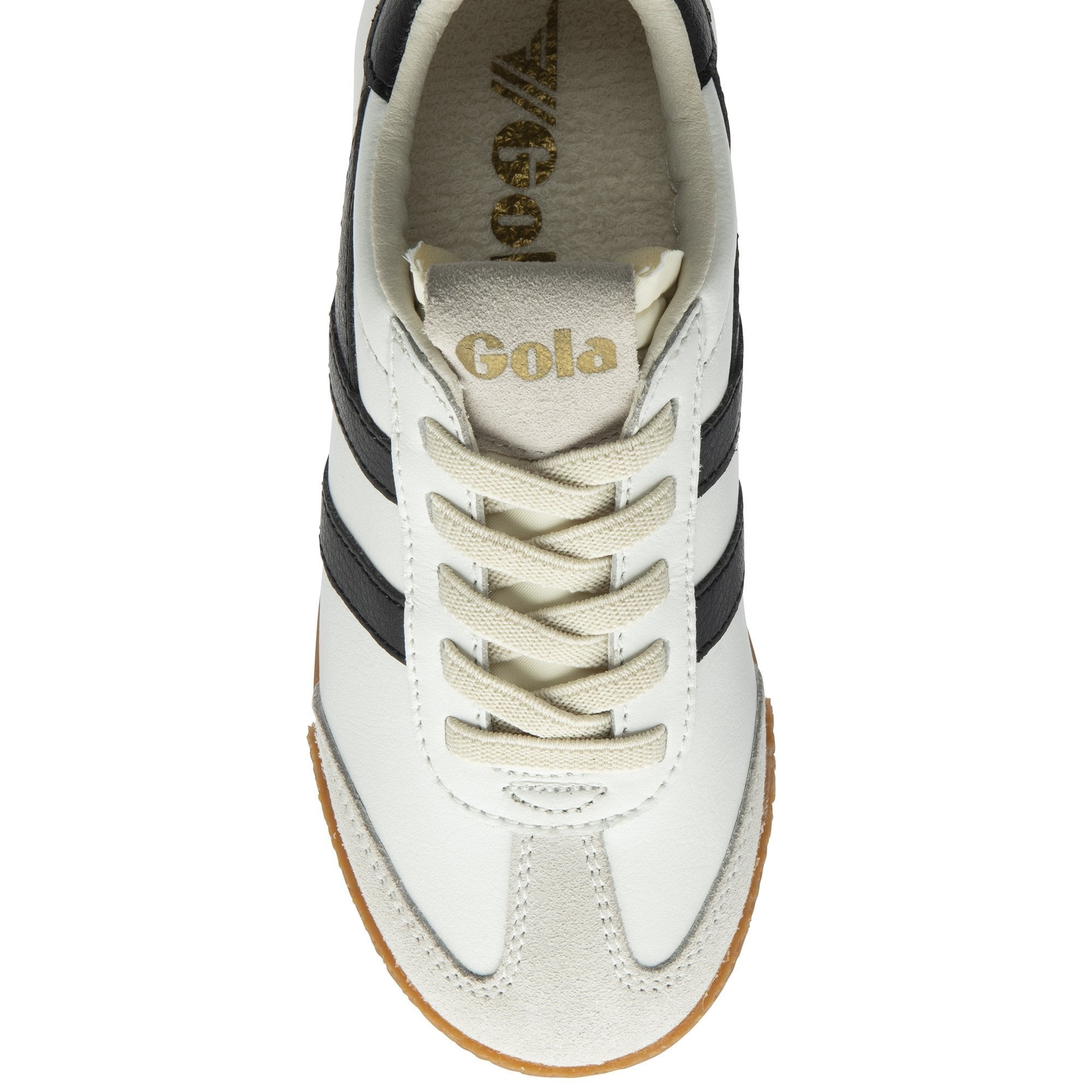 Gola Classics Kids' Elan Leather Sneakers - White/Black