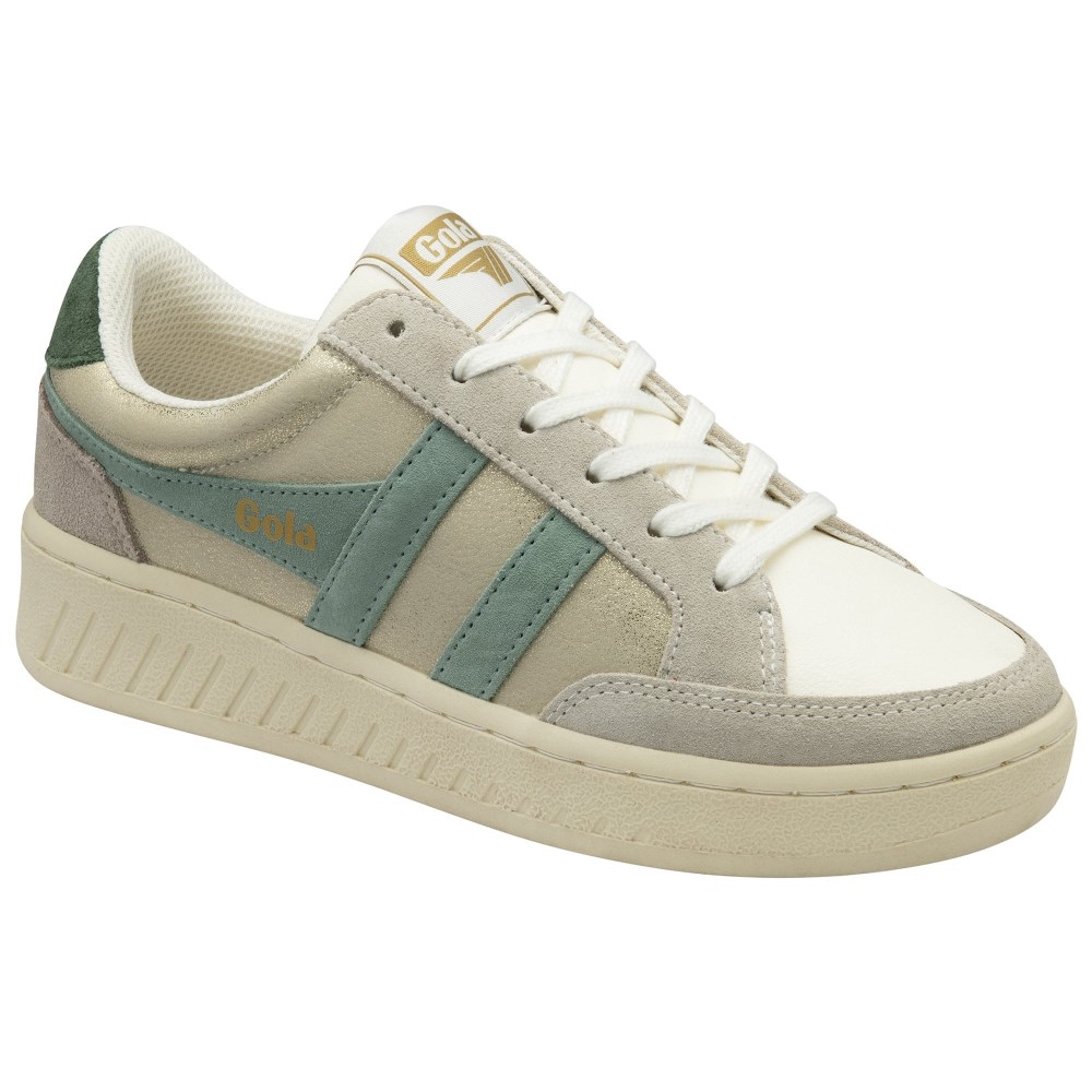 Gola Classics Women's Superslam Blaze Sneakers - Gold/Green Mist/Evergreen