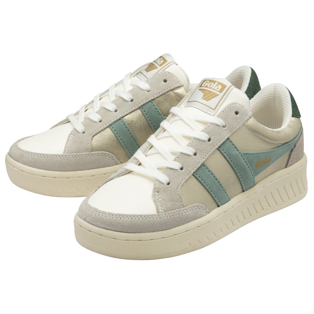 Gola Classics Women's Superslam Blaze Sneakers - Gold/Green Mist/Evergreen