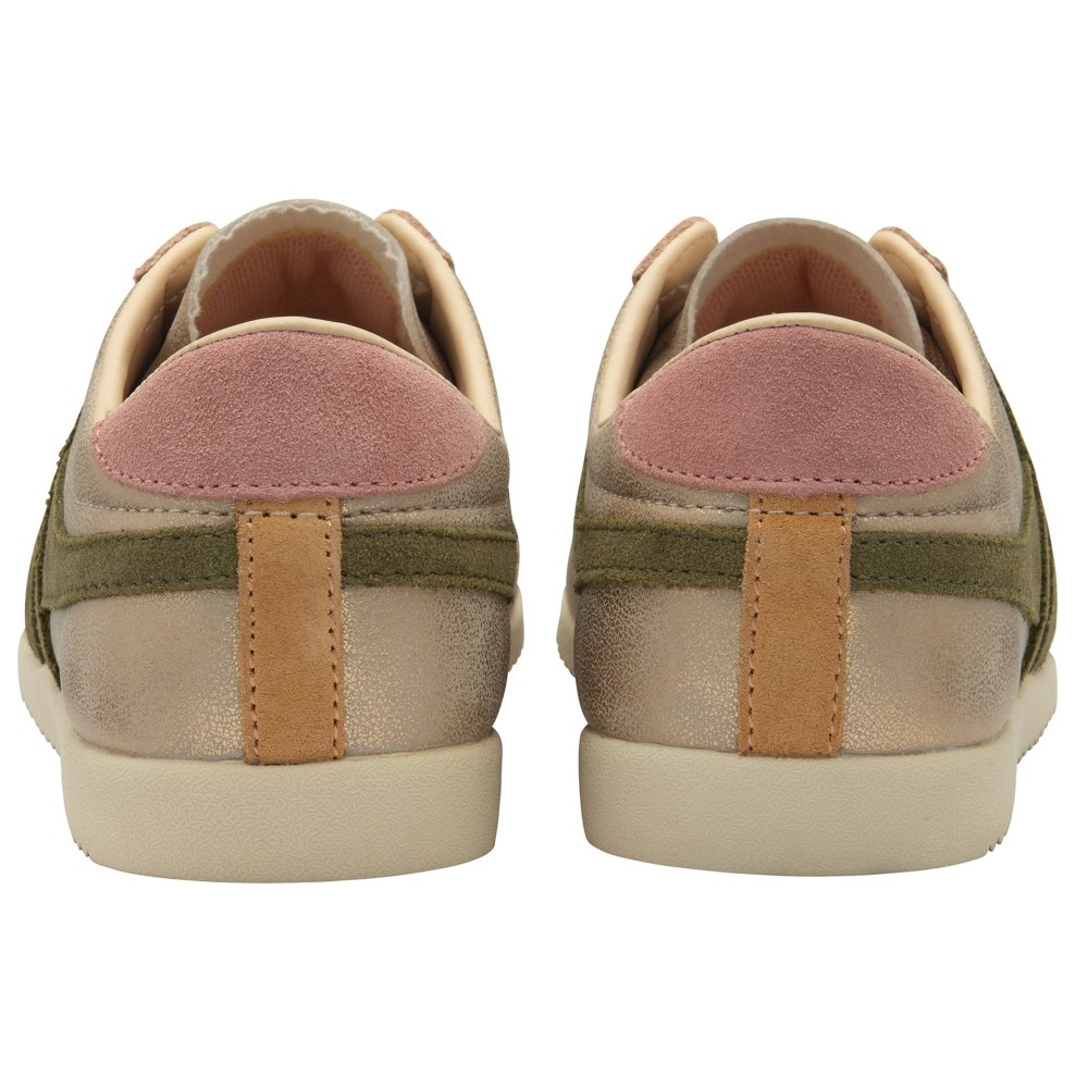 Gola Classics Women's Bullet Blaze Sneakers - Rose Gold/Khaki/Coral Pink