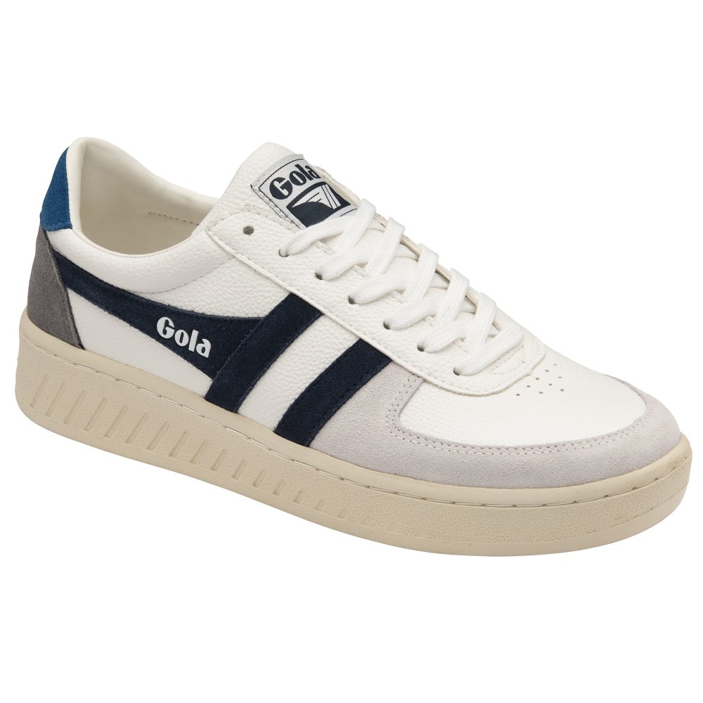 Gola Classics Men's Grandslam Trident Sneakers - White/Navy/Marine Blue