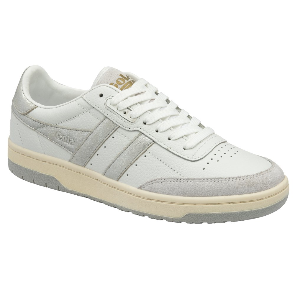 Gola Classics Women's Falcon Mirror Sneakers - White/Silver