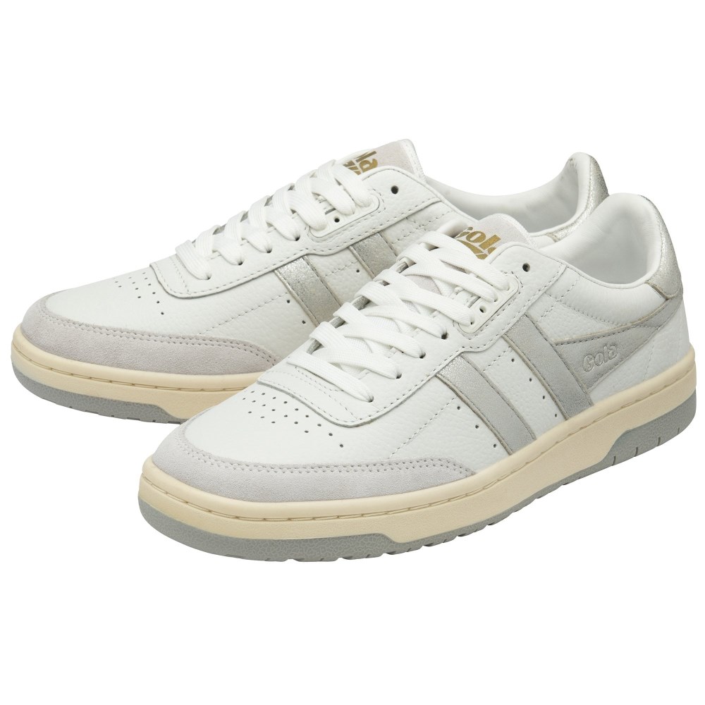 Gola Classics Women's Falcon Mirror Sneakers - White/Silver