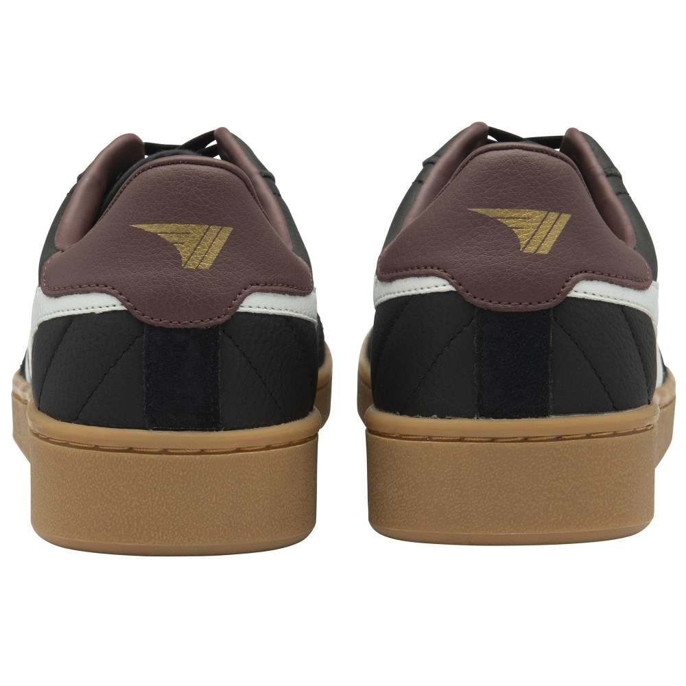 Gola Classics Men's Contact Leather Sneakers - Black/White/Burgundy/Gum