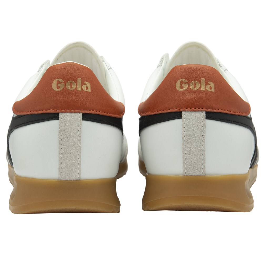 Gola Classics Men's Torpedo Leather Sneakers - White/Black/Moody Orange