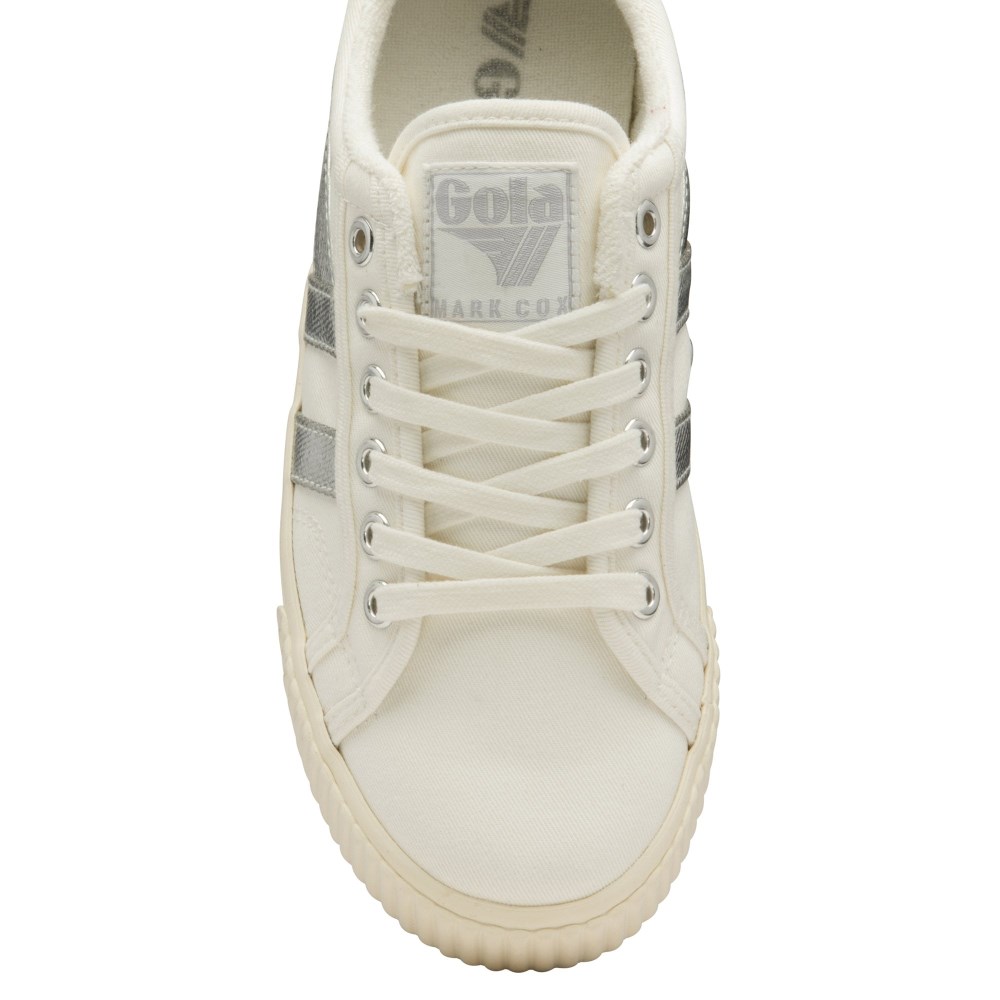 Gola Classics Women's Tennis Mark Cox Sneakers - Off White/Silver