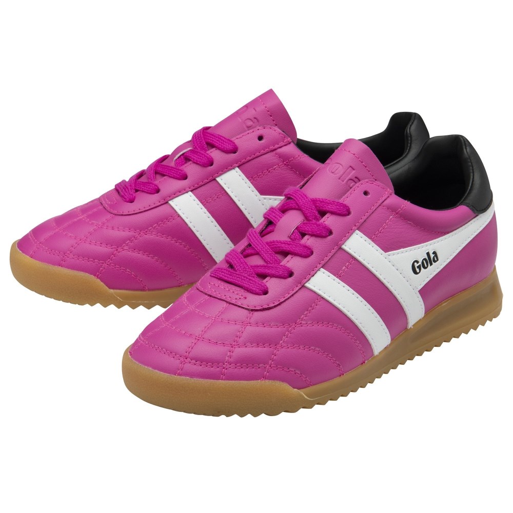 Gola Classics Women's Stadium Sneakers - Shocking Pink/White/Black