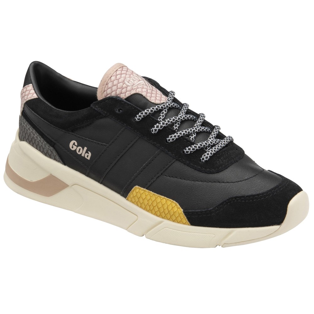 Gola Classics Women's Eclipse Trident Snake Sneakers - Black/Sun/Pink